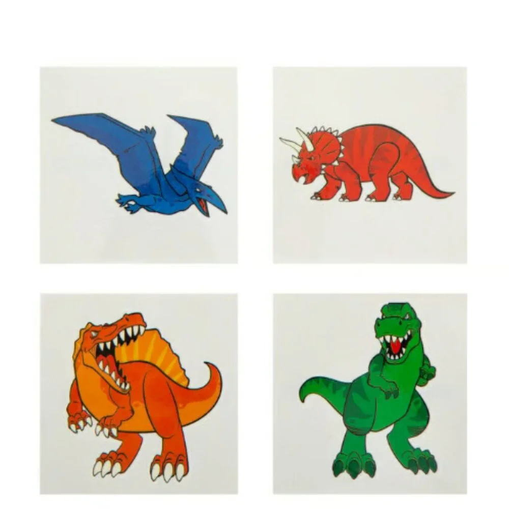24ct Dinosaur Temporary Tattoos Kids Birthday Party Favors 4 Assorted Styles